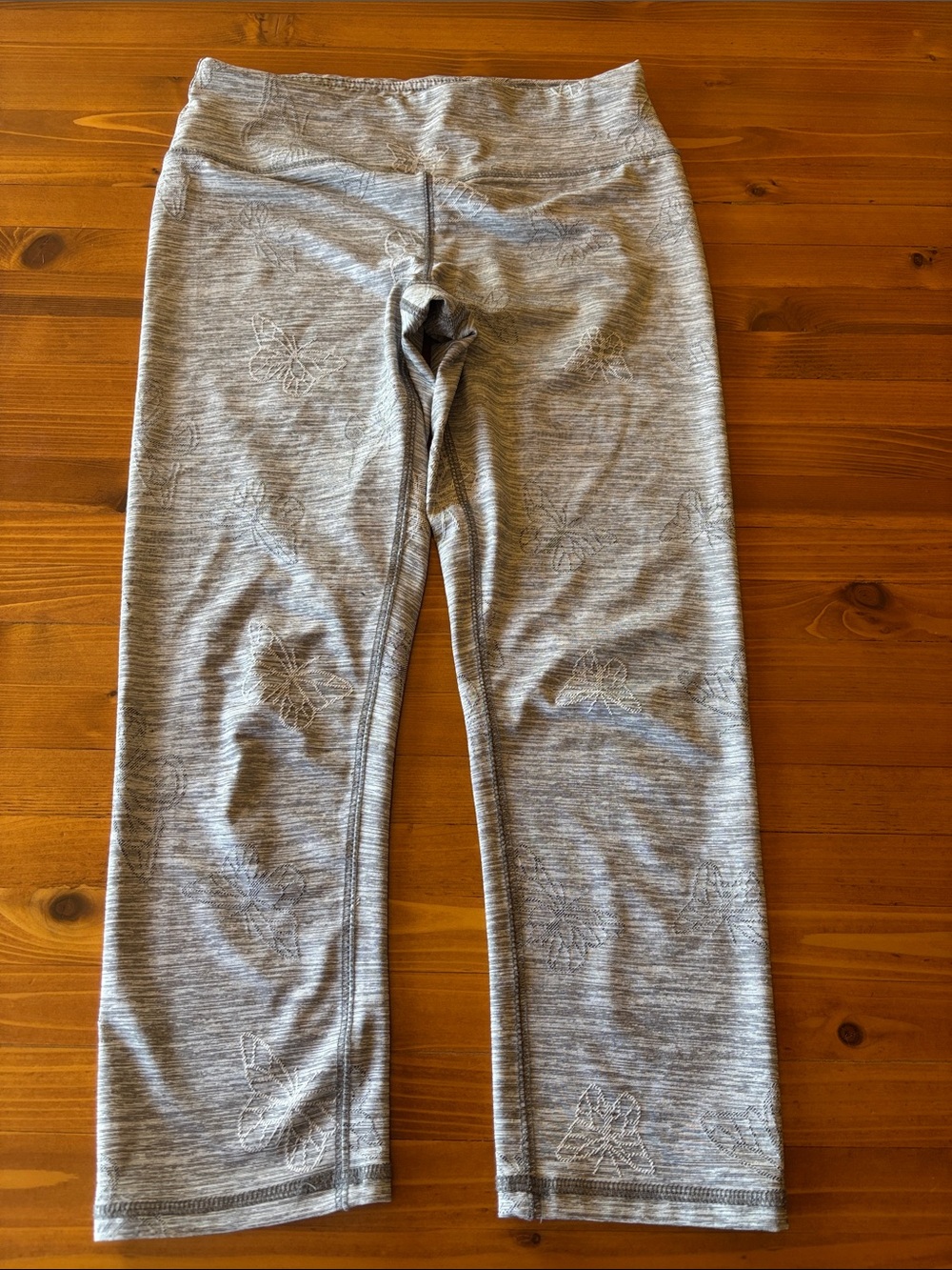 RBX Gray butterfly Print Active Leggings